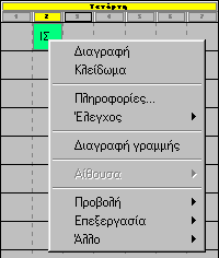 3.5 Δεξί πλήκτρο του ποντικιού Όπως σε όλο το περιβάλλον των Windows, με το δεξί πλήκτρο του ποντικιού εμφανίζονται οι πιο συνηθισμένες εντολές για το αντικείμενο στο οποίο ενεργείτε ή το οποίο