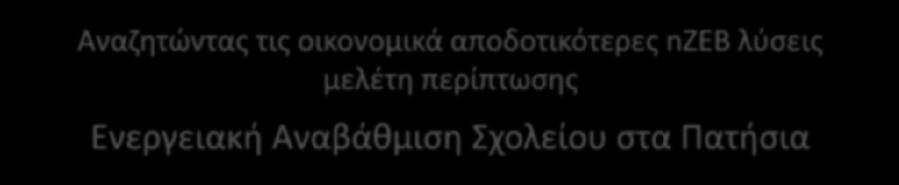 Αναζητώντας τις οικονομικά αποδοτικότερες nzeb λύσεις μελέτη περίπτωσης Ενεργειακή Αναβάθμιση