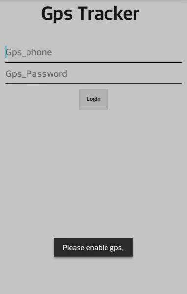Εφαρμογή GPS Tracker στην ουσία κάνει login και μεταφερόμαστε στον κύριο μενού της εφαρμογής που παρουσιάζονται όλες οι δυνατότητες και λειτουργίες της εφαρμογής.