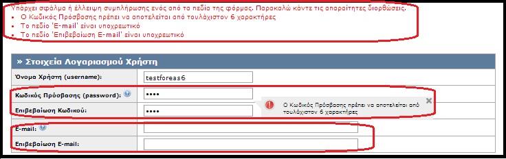 Τέλος, για λόγους ασφαλείας, ο χρήστης καλείται να πληκτρολογήσει στο κατάλληλο πεδίο τους χαρακτήρες που εμφανίζονται στην εικόνα.