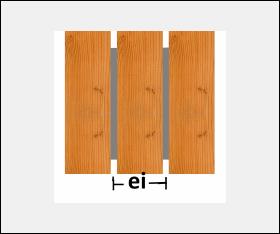 Η τοποθέτηση των ελασμάτων μέσα στη διατομή του ξύλινου μέλους (κατά το πάχος του) μπορεί να είναι ομοιόμορφη, δηλαδή να χωρίζει τη διατομή σε ίσα τμήματα (ενεργό checkbox) ή όχι.