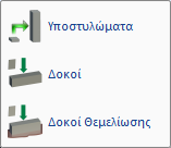 Στο πεδίο Κόμβοι μπορείτε είτε να πληκτρολογήσετε τον αριθμό των κόμβων του μεμονωμένου επιφανειακού, είτε να το αφήσετε κενό, και στην επιφάνεια εργασίας να επιλέξετε με αριστερό κλικ τους τέσσερις