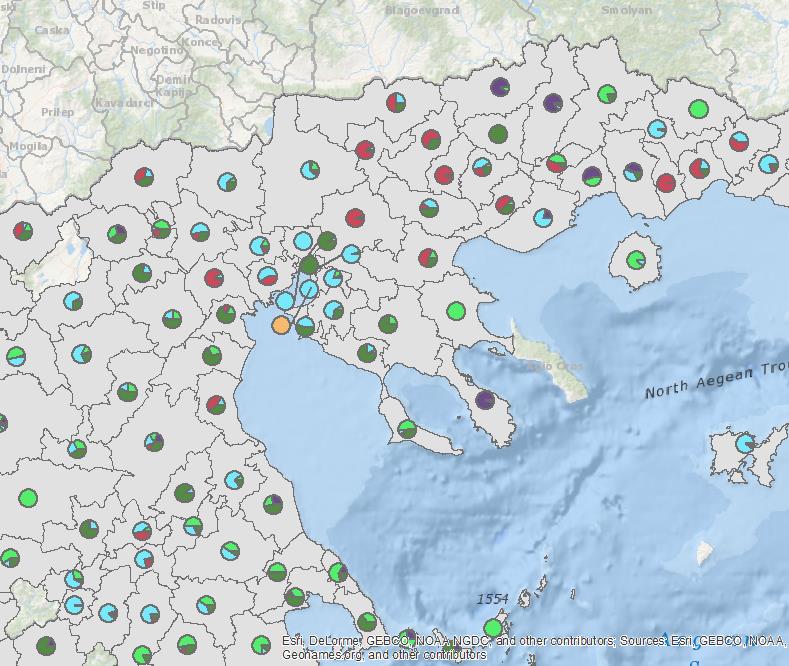 Η κατανομή των πυρκαγιών παρουσιάζεται με την χρήση