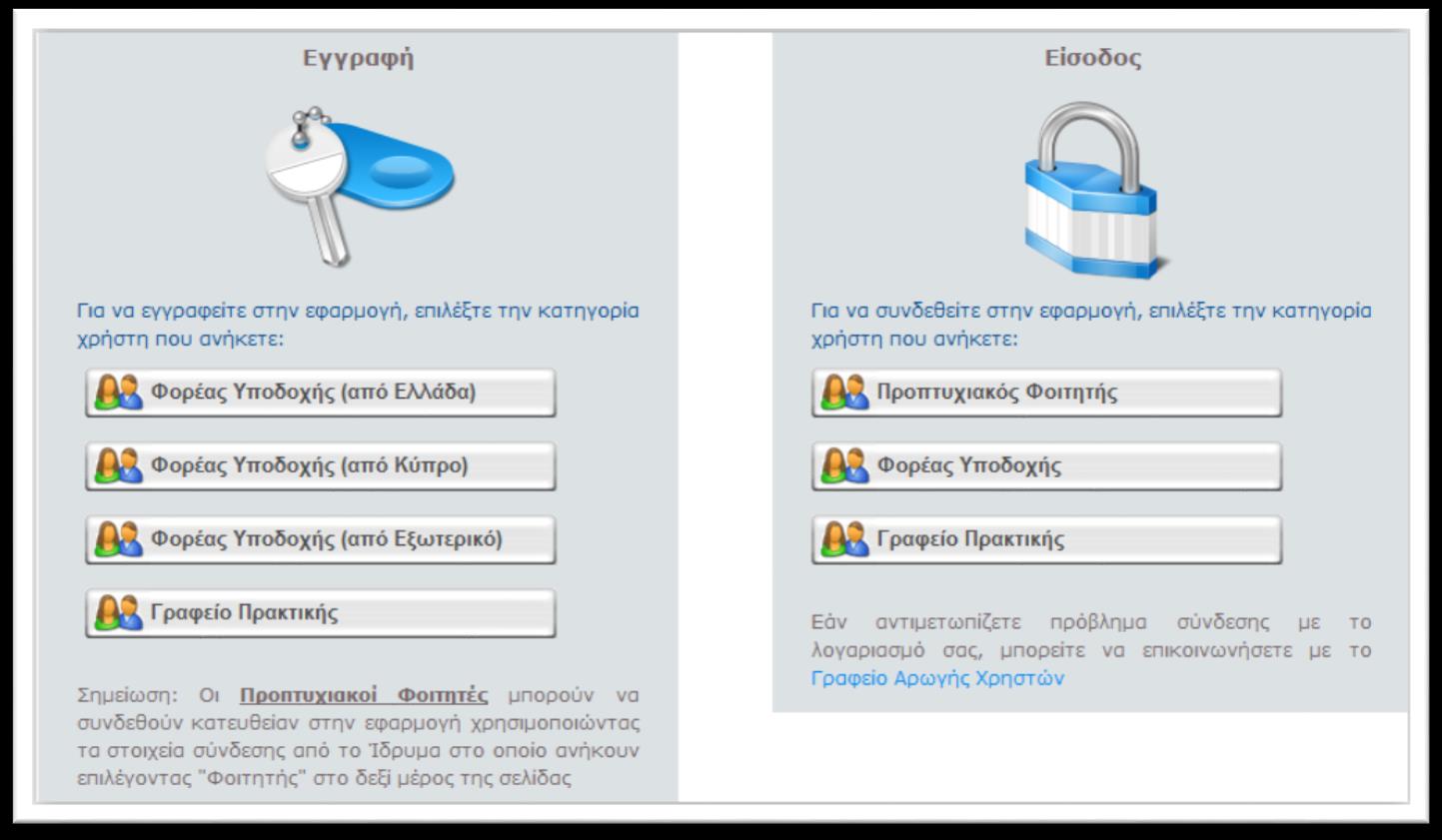 Σύστημα Κεντρικής Υποστήριξης της Πρακτικής Άσκησης Φοιτητών ΑΕΙ Οδηγός Εγγραφής Γραφείων Πρακτικής Άσκησης Για να εγγραφείτε στο πρόγραμμα «Άτλας» ως Γραφείο Πρακτικής Άσκησηςθα πρέπει πρώτα να
