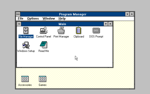 Εικόνα 1.8 Άποψη από το λειτουργικό Windows 3. (1990), το πρώτο επιτυχημένο γραφικό περιβάλλον του λειτουργικού συστήματος Windows. Πηγή: http://www.guidebookgallery.org/ 1.2.
