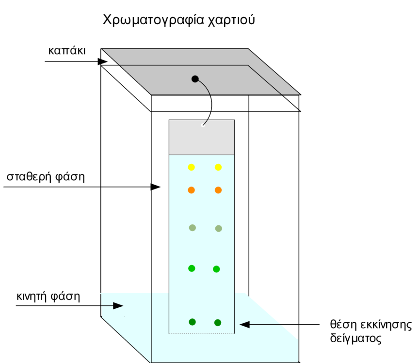 βάνει μία στατική (μπορεί να είναι ένα στερεό ή κάποιο υγρό προσδεδεμένο σε στερεό υπόβαθρο) και μία κινούμενη φάση (υγρή ή αέρια).