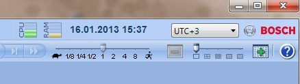 Bosch Video Management System Διαχείριση εγγεγραμμένων βίντεο el 75 UTC UTC x: ζώνη ώρας κάθε διαθέσιμου Management Server Ο χρόνος βάσει της επιλεγμένης ζώνης ώρας εμφανίζεται στη γραμμή του μενού: