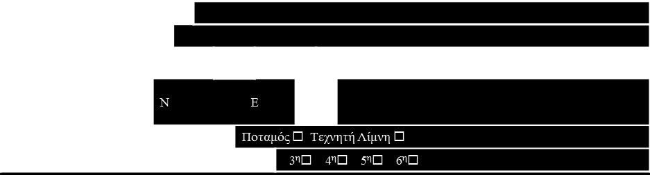 ανάντη κατάντη (από σημείο μηδέν) 4.