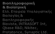Β3. ΕΞΑΤΟΜΙΚΕΥΜΕΝΗ ΙΑΤΡΙΚΗ: Ελληνικές Επιχειρήσεις με τεκμηριωμένη παρουσία σε ερευνητικά έργα ανά συνδυαζόμενη Τεχνολογία Αιχμής Βιοπληροφορική & Βιοϊατρική Ελλ.