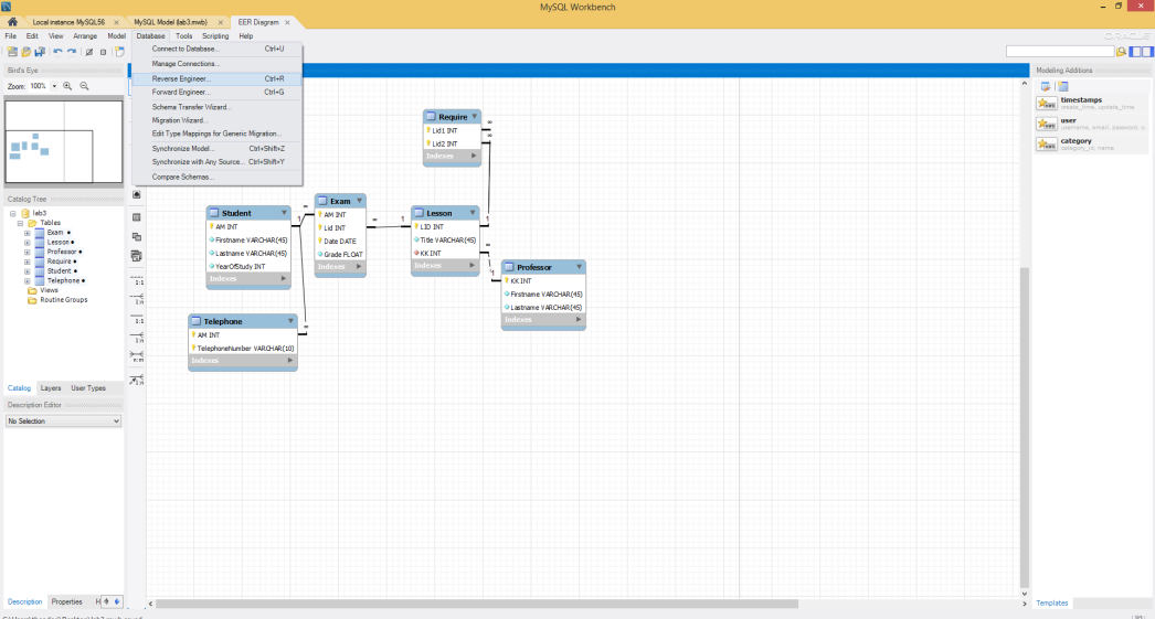 -- Table `university`.`telephone` CREATE TABLE `university`.