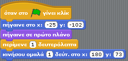 Για να δούμε τι εντολές θα εκτελεί το κάθε αντικείμενό μας.