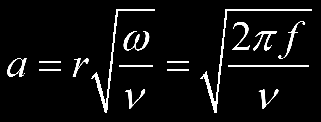 Παλμική ροή Παράμετρος Womersley r : η ακτίνα του αγωγού ω : η γωνιακή συχνότητα ν : το κινηματικό ιξώδες Περιγράφει