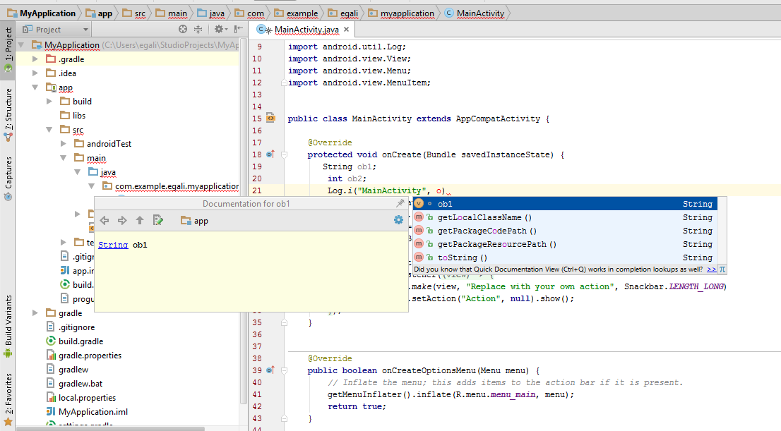 Code Completion i.βασική ολοκλήρωση (basic completion): Μία λίστα συστάσεων που εμφανίζεται καθώς πληκτρολογούμε. Εάν δεν εμφανιστεί πιέζουμε Ctrl + Spacebar για να την ανοίξουμε.