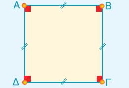 4. Ποιο σχήμα λέγεται τετράγωνο; Ένα παραλληλόγραμμο που έχει