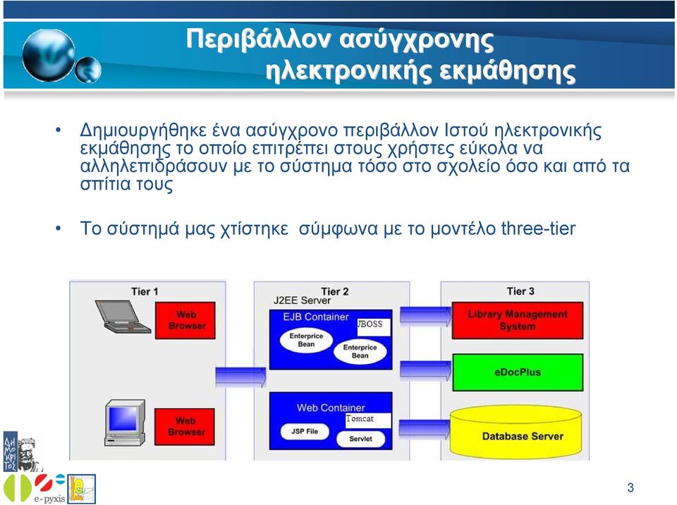 χρήστες εύκολα να αλληλεπιδράσουν µε το σύστηµα τόσο στο σχολείο όσο