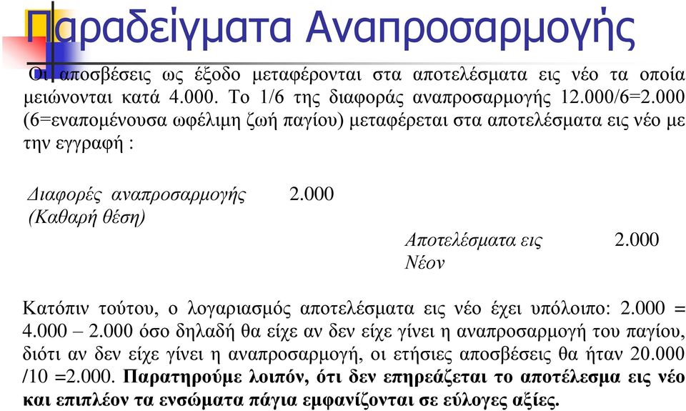 000 Κατόπιν τούτου, ο λογαριασμός αποτελέσματα εις νέο έχει υπόλοιπο: 2.000 = 4.000 2.