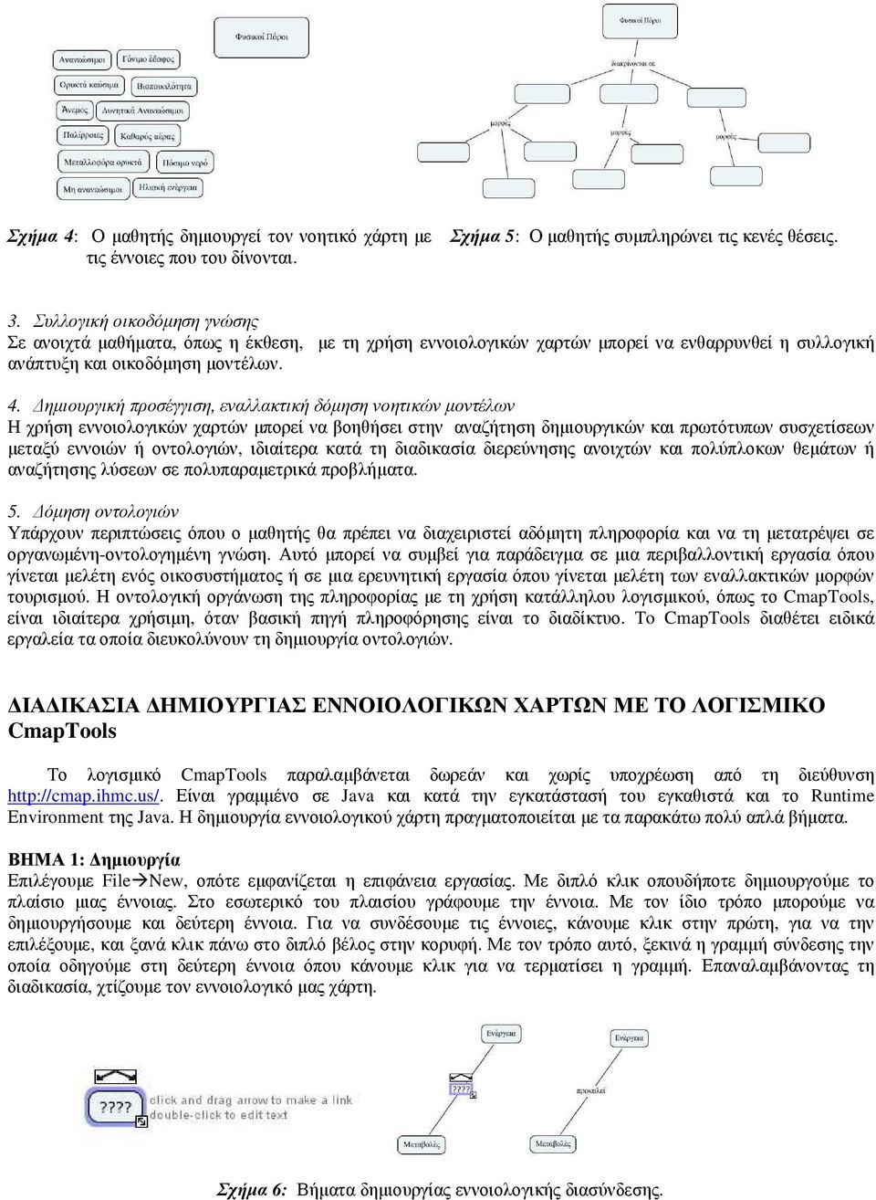 ηµιουργική προσέγγιση, εναλλακτική δόµηση νοητικών µοντέλων Η χρήση εννοιολογικών χαρτών µπορεί να βοηθήσει στην αναζήτηση δηµιουργικών και πρωτότυπων συσχετίσεων µεταξύ εννοιών ή οντολογιών,