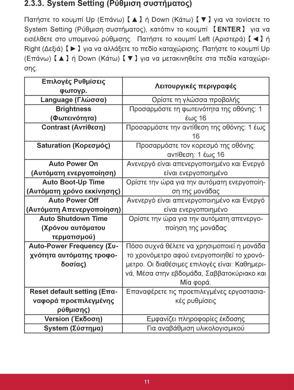 Επιλογές Ρυθμίσεις φωτογρ.