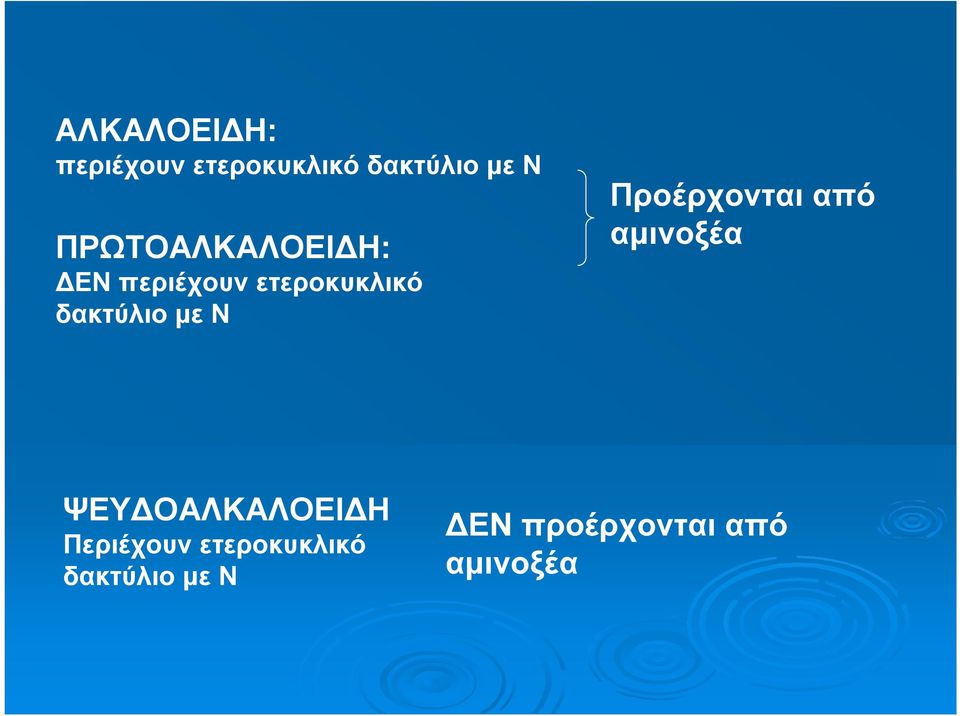 με Ν Προέρχονται από αμινοξέα ΨΕΥΔΟΑΛΚΑΛΟΕΙΔΗ