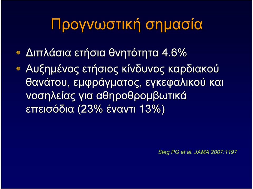 εμφράγματος, εγκεφαλικού και νοσηλείας για