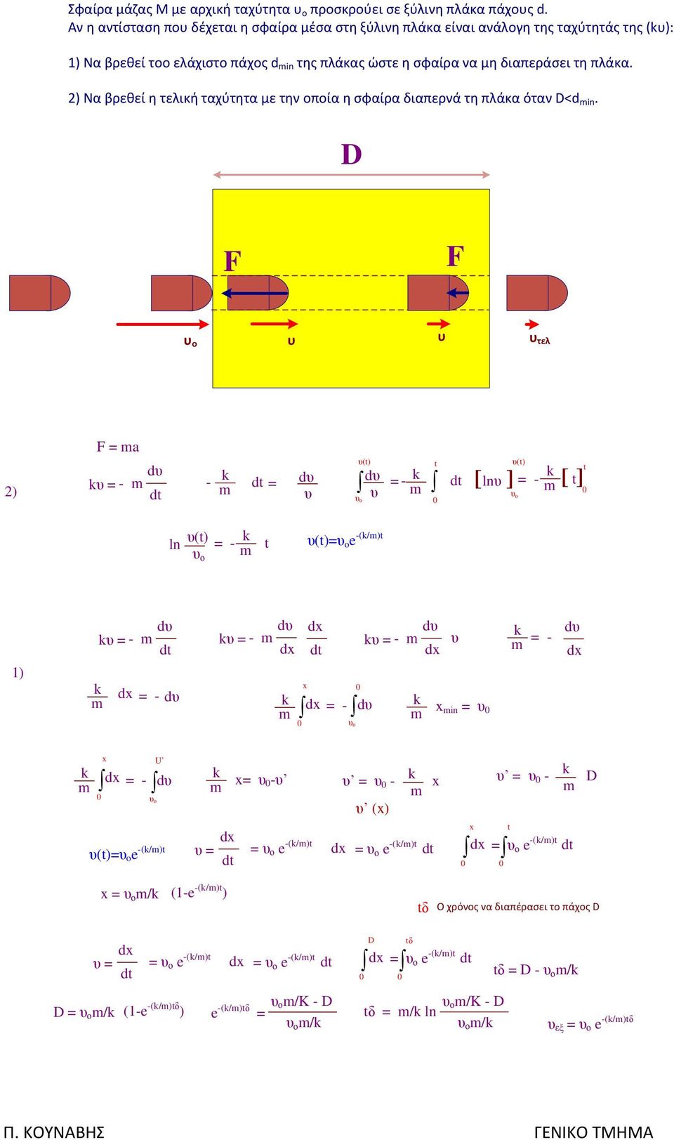 m t t] ] (t ln = - ο m t (t= e -(/mt 1 = - m d m d = - d = - m d d m d d = - d ο = - m d = - d m m min = d d m d = - d ο U (t= e -(/mt m = - = - m ( = - D m d = = ο e -(/mt d = ο e -(/mt d = ο e