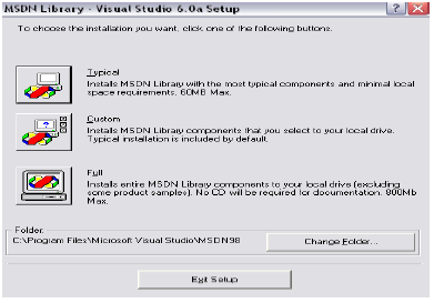 MSDN. Αν δεν βγει κανένα μήνυμα πηγαίνουμε στον φάκελο που λέει CD1 MSDN και πατάμε το αντίστοιχο setup αρχείο. Θα εμφανιστεί η οθόνη της εικόνας 6.20 