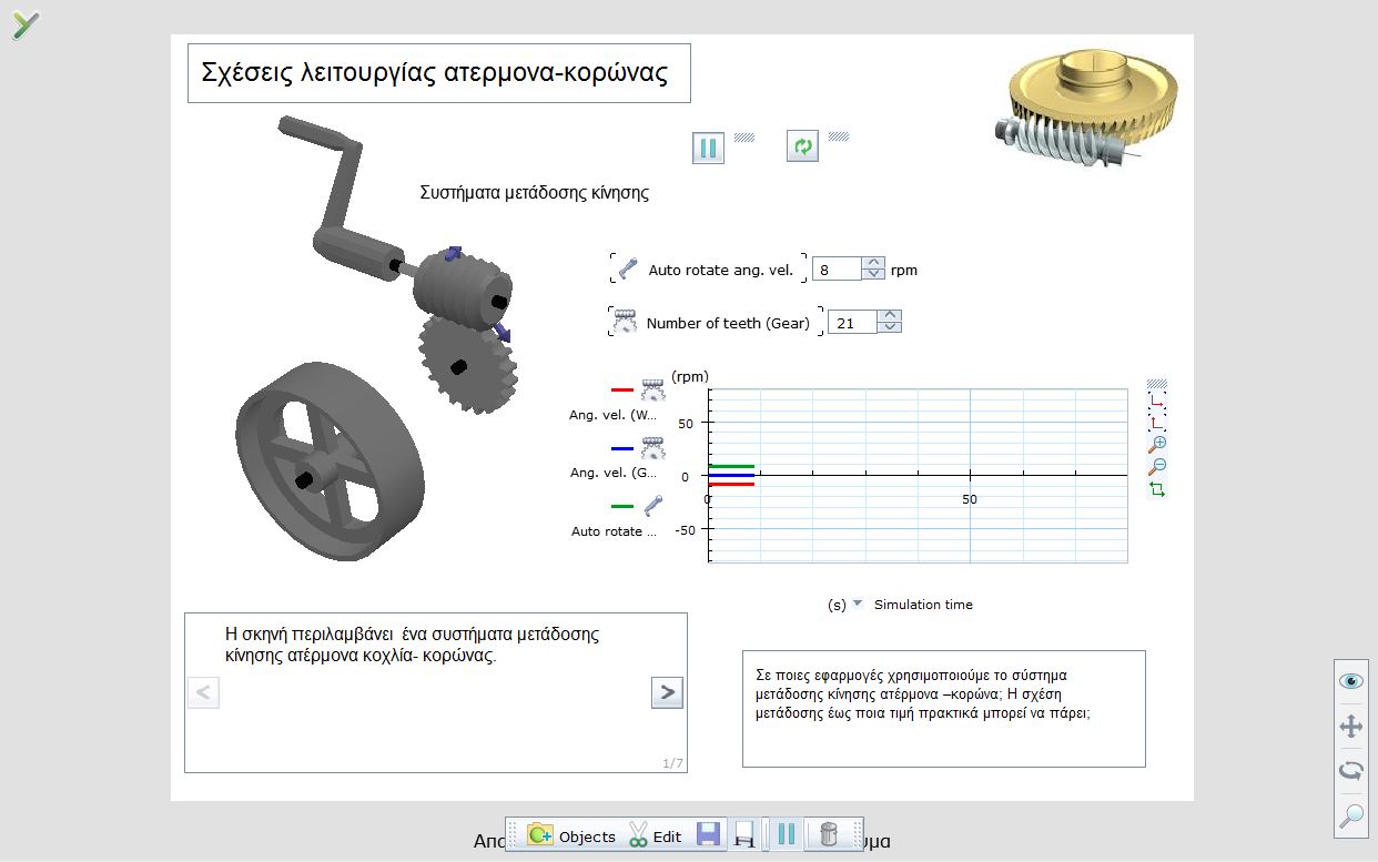 Αλνίμηε ην πξφγξακκα Τenka (ζθελή: Gear worm_) θαη ζα εκθαληζηεί ε παξαθάησ νζφλε: Γξαζηεξηφηεηα ( πλζήθεο ζρέζεηο ιεηηνπξγίαο αηέξκνλα θνριίανδνλησηνχ ηξνρνχ ) ηξνρνχ (θνξψλαο).