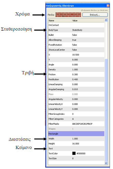 Εικόνα 11 Ιδιότθτεσ ςκθνισ Physion.