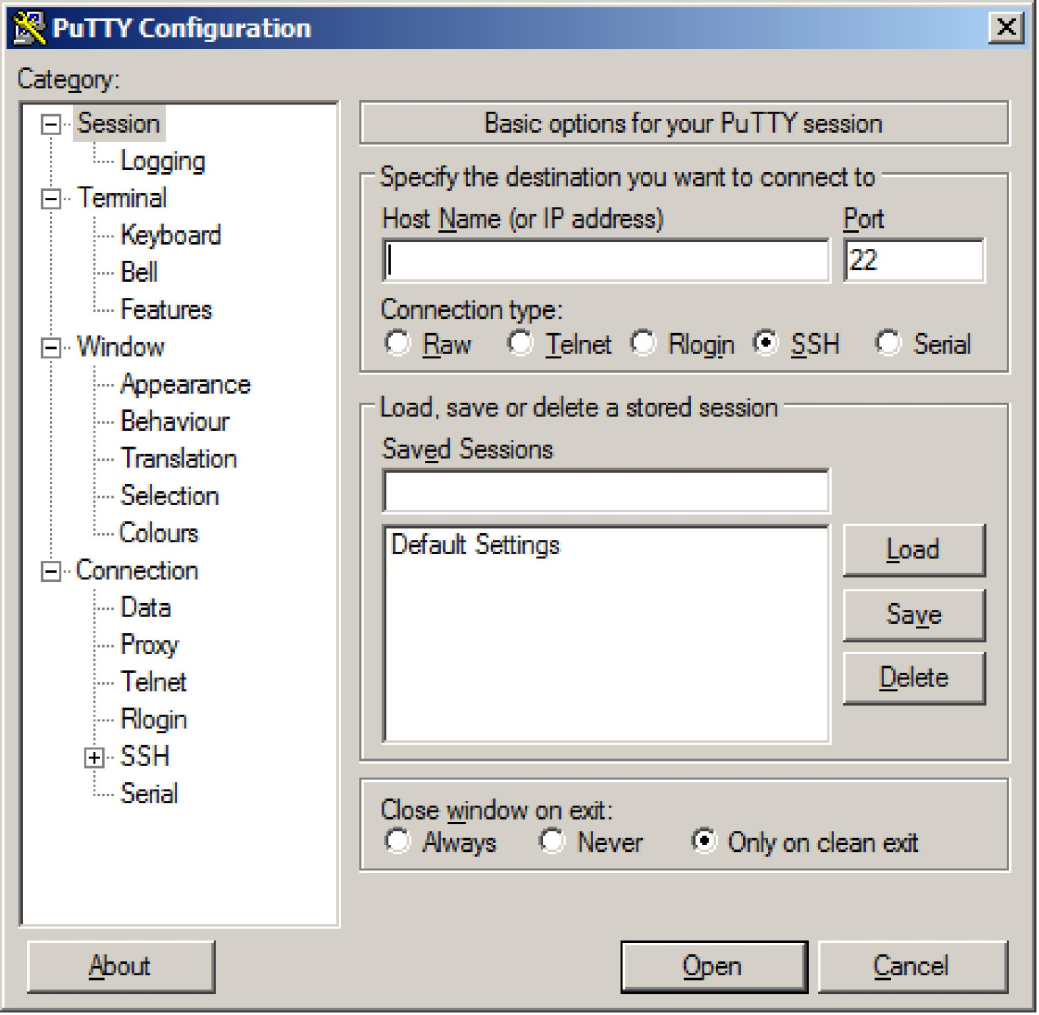 Ρύθμιση PuTTY για σύνδεση με AWS Στο Host κάντε paste το public DNS του AWS Instance σας.