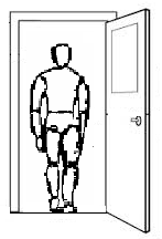 Αφού μελετήσετε τα σχέδια του σχήματος 1/15 της σελίδας 12 να υπολογίσετε τα πιο κάτω μεγέθη που αφορούν την εργονομία κατασκευών. α. Το ελάχιστο ύψος μιας πόρτας για να διέρχεται ένας άνθρωπος αφού προσθέσετε 200 mm σε αυτό.