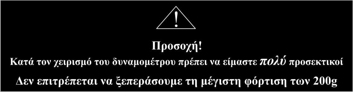 Φέρει δρομέα προσαρμογής της μηδενικής ένδειξης. Εικόνα 6.8 Πλήρης γωνιομετρικός κύκλος. Εικόνα 6.9 Δυναμόμετρο ακριβείας (Με το δυναμόμετρο μετράμε δυνάμεις.