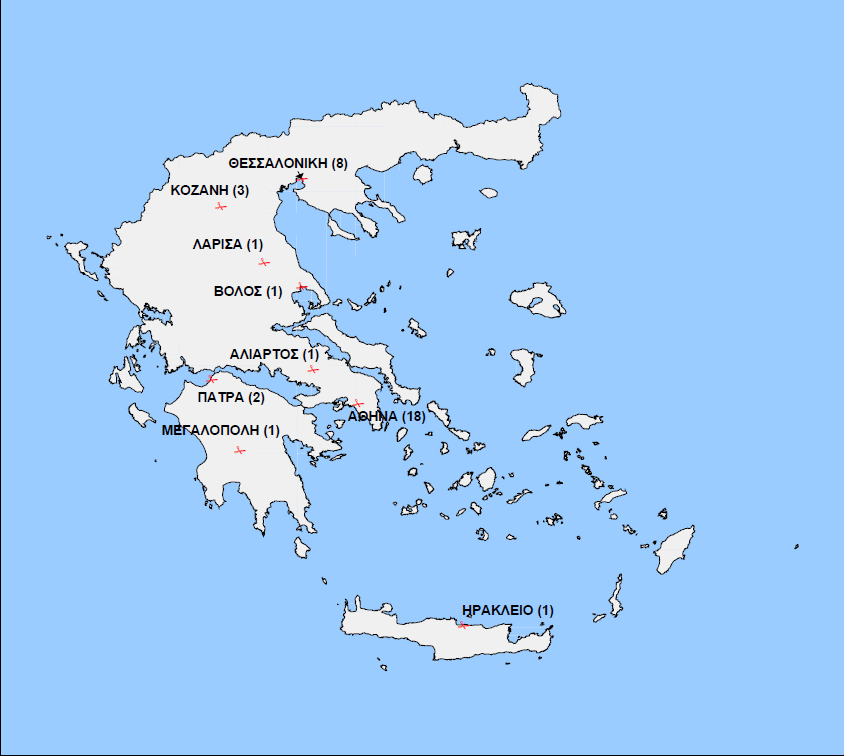 παροχής καθαρού αέρα ενώ κάποιοι από τους σταθμούς διαθέτουν και μετεωρολογικό σταθμό.