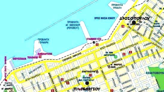 Στην περιοχή της Πάτρας οι σταθμοί μέτρησης είναι εγκατεστημένοι: Στο πάνω μέρος της Πλατείας Γεωργίου Στην πλατεία Δροσοπούλου, κοντά στον Ι.Ν. Αγ.