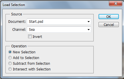 Σημ: Η μικρογραφία της επιλογής μας εμφανίζεται στην παλέτα Channels. 5.2 Άνοιγμα Μιας Αποθηκευμένης Επιλογής 1. Select 2. Load Selection 3.