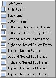 Τα frames μας επιτρέπουν να χωρίζουμε μία σελίδα σε διαφορετικά τμήματα όπου σε κάθε τμήμα μπορεί να φορτώνεται διαφορετική σελίδα Το σύνολο των σελίδων ονομάζεται frameset και αποθηκεύεται σε
