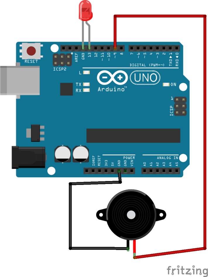 ΔΡΑΣΤΗΡΙΟΤΗΤΑ ΕΙΣΑΓΩΓΗ ΣΤΟ ARDUINO- 03 Βασικό κύκλωμα Εντολή for πίνακες - υποπρογράμματα Πλακέτα Arduino, 1 μικρό ηχείο, 1, καλώδια Να δημιουργήσετε ένα πολύ απλό σύστημα μόνο με έξοδο που να παίζει