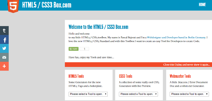Εικόνα 7: Προβολή της πλατφόρμας ηλεκτρονικής εκμάθησης HTML5/CSS3 Box.com.