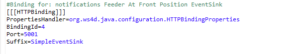 λειτουργιών που λαμβάνουν χώρα με βάση την σειρά την οποία απεικονίζονται στο σχήμα 7.10.1. Σχήμα 7.8 Αρχικοποίηση των κλάσεων feederclient, feedercollector και feedersr. Σχήμα 7.9 Αρχικοποίηση του EventSink της κλάσης feederclient μέσω σύνδεσης με configuration id.