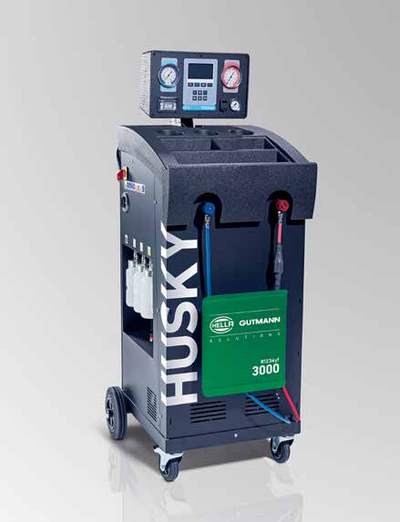 HUSKY ΓΙΑ R1234YF Οι εμπειρογνώμονες σέρβις κλιματισμού για R1234yf Οι συσκευές HUSKY της σειράς 3000 αποτελούν την ιδανική αρχική συσκευή για όλα τα συ νεργεία που θέλουν να ανταποκριθούν στην