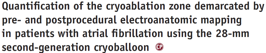 CONCLUSION: The area of the posterior LA wall ablation with the