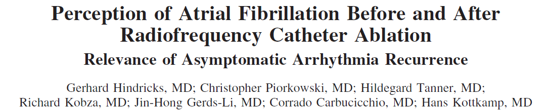 114 pts underwent AF ablation Follow-up: 7-day Holter before, right after ablation, and at 3, 6, and 12 months Higher incidence of