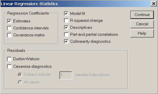 SPSS can estimate coefficients for multiple linear regression models with more than two independent variables.