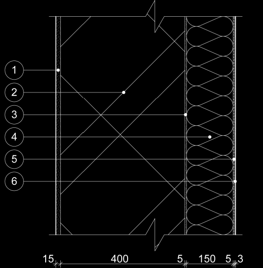 Obvodová stena ST1 Interiér Exteriér θ i = 20 C θ e = -11 C φ i = 50 % φ e = 83 % R si = 0,13 m2.k/w R se = 0,04 m2.k/w Tepelnotechnické vlastnosti materíalov podľa STN 73 0540-3:2002 Č.