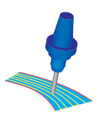 3.8: Στρατηγική Between two Adjacent Surfaces Επιλέγονται δύο παρακείμενες (adjacent) επιφάνειες, με βάση τις οποίες δημιουργείται η τροχιά του εργαλείου.