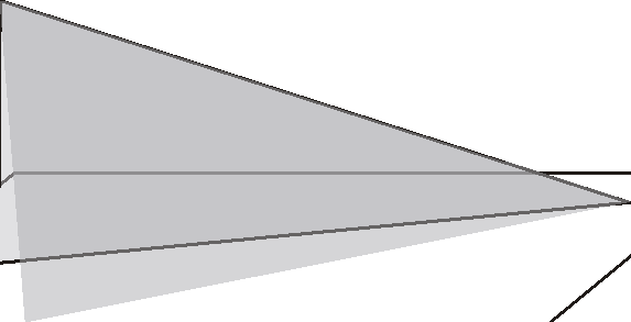 Έχοντας την προβολή του κυλίνδρου στο e 1 (σχ. 43), προεκτείνουμε την μία από τις δύο ευθείες της βάσης του κυλίνδρου και κάνουμε κατάκλιση του επιπέδου R στο επίπεδο e1.