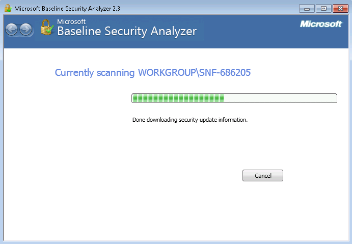 Εικόνα 11.6 Επιλογές σάρωσης Επιλέξτε Start Scan, οπότε η διαδικασία σάρωσης ξεκινά, ενημερώνοντας το χρήστη για την πρόοδο και το κάθε επιμέρους στάδιο (π.χ. Done downloading security update information).