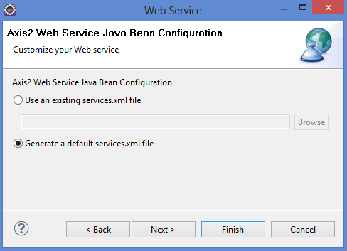 Eclipse > Creating a Bottom Up Web Service