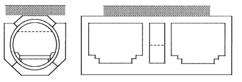 Σχήμα 1.3: Toμή σήραγγας με κεντρικά υποστυλώματα ή τοίχο Hashash et al. 2001. Σχήμα 1.4: Βυθισμένες σήραγγες με μονές ή διπλές οδούς κυκλοφορίας Hashash et al. 2001. I.