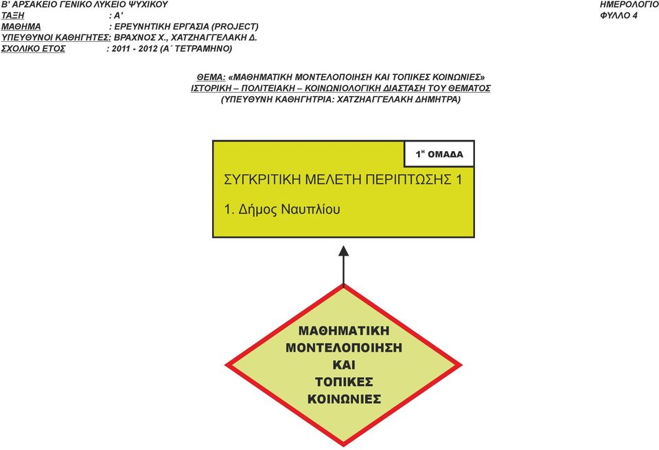 ΔΜΤΡΑ) 1 ΟΜΑΔΑ ΣΥΓΚΡΙΤΙΚ