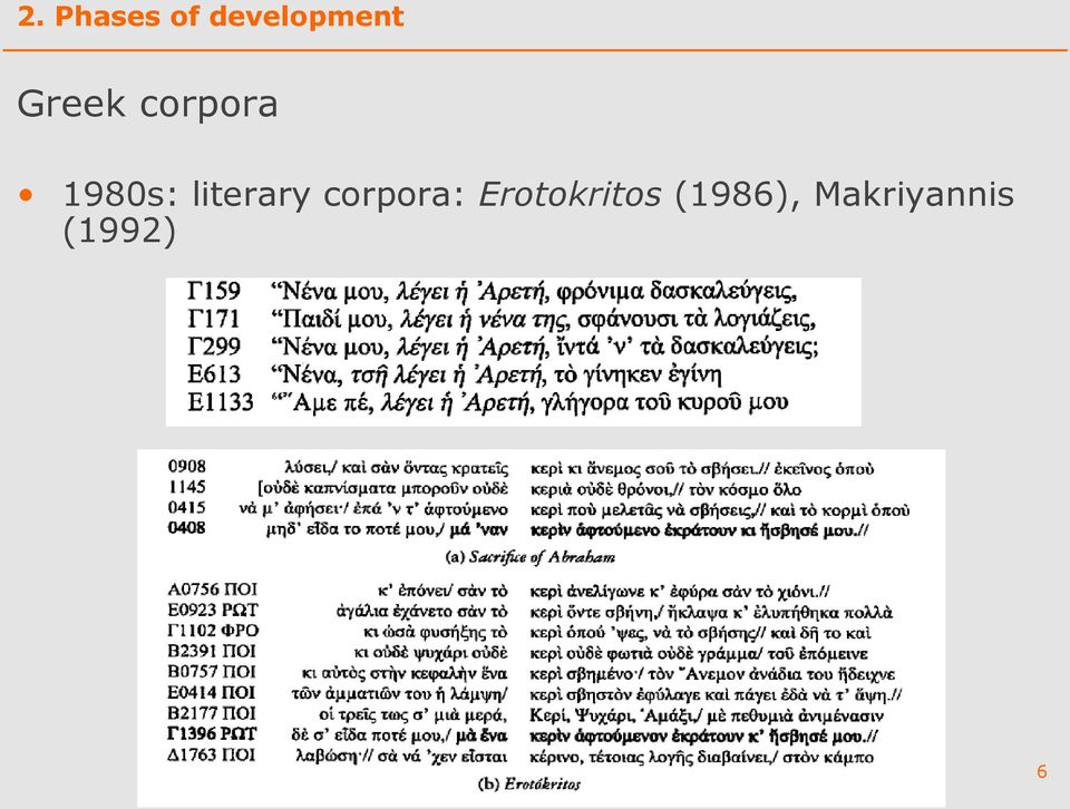 literary corpora: